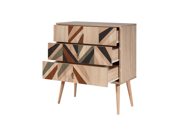 City Triangle Chest of Drawers, Oak