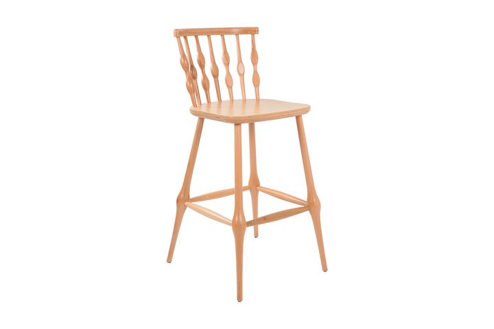 Drop Bar Stool, Light Wood