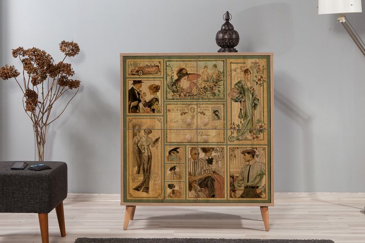 Madame Multifunctionele Kast met Houten Poten