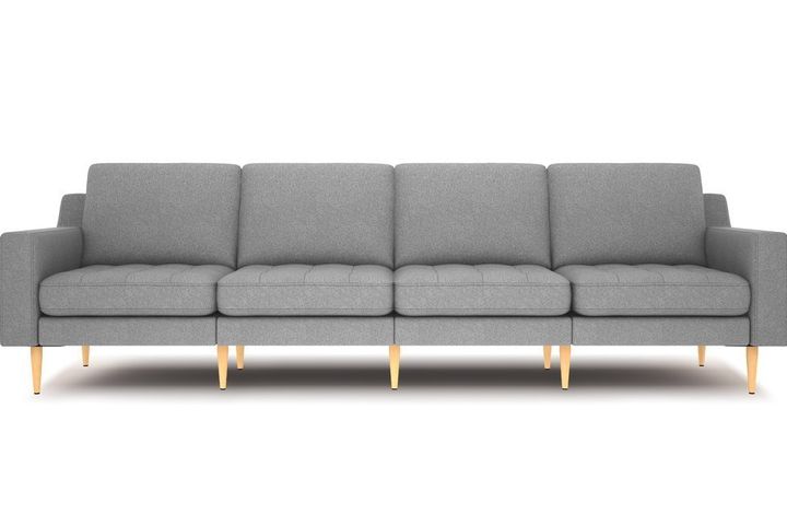 Normod 4-Sitzer Sofa mit Holzbeinen aus Eiche, Grau