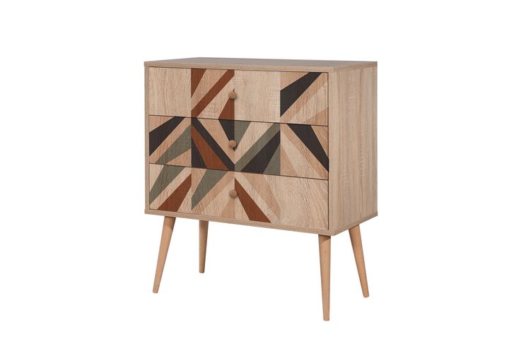 City Triangle Chest of Drawers, Oak