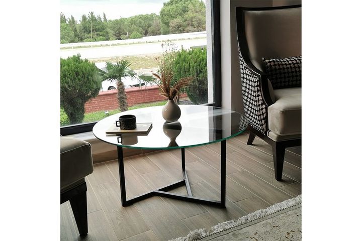 Trio Glass Coffee Table, 75 x 75 cm