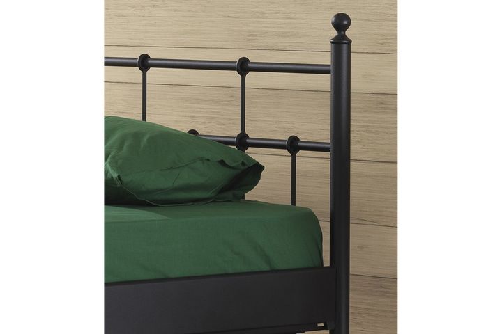 Lalas Metalen Bedframe, 90x200 cm, Zwart