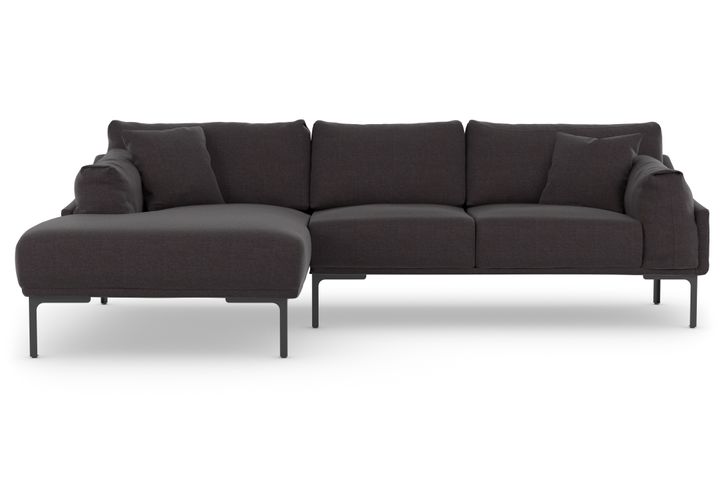 Leo Corner Sofa Left Chaise, Charcoal Grey
