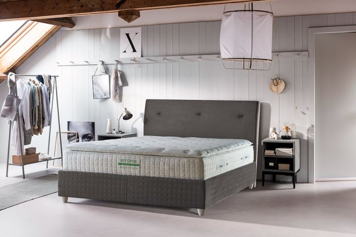 Homedora Store Veren Gebreide Stof Tweepersoonsmatras, 160X200