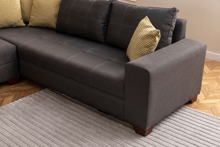Esse Corner Sofa Right Chaise, Dark Grey