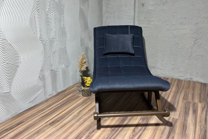 Asedia Maeve Schommelstoel, Antraciet & Walnoot