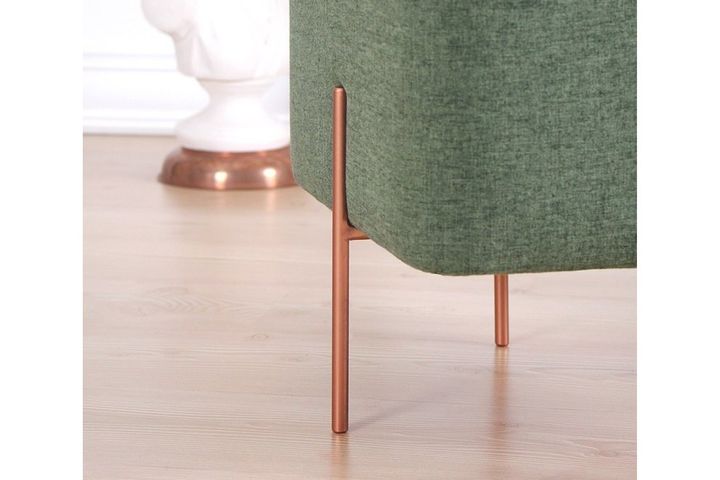Copper Vierkante Poef, Groen
