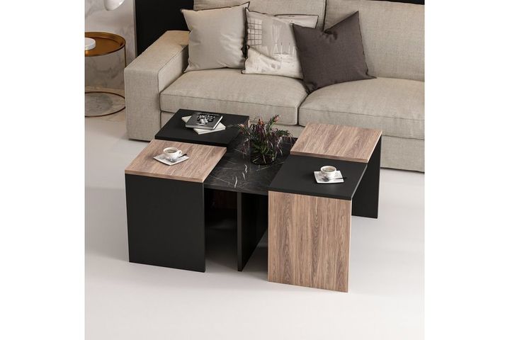 Owen Coffee Table, Beige & Black
