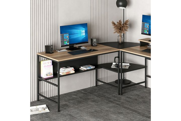 Medway Greta Corner Study Desk, Black