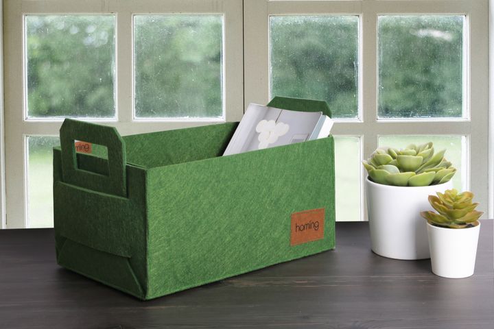 Homing Felt Basket, Green