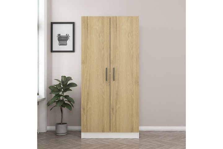 Medway Itz Kledingkast met 2 Deuren, 190 cm, Walnoot