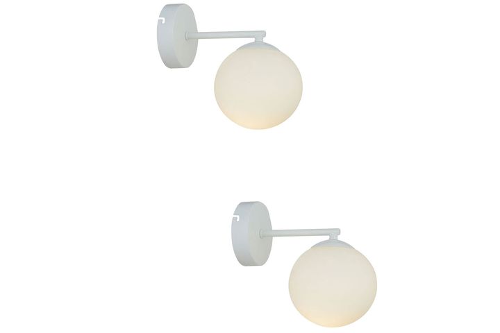 Apliqa Sidra Wandlampenset, 2 Stuks, Wit