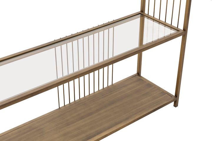 Stream Boekenkast, 120 cm, Messing