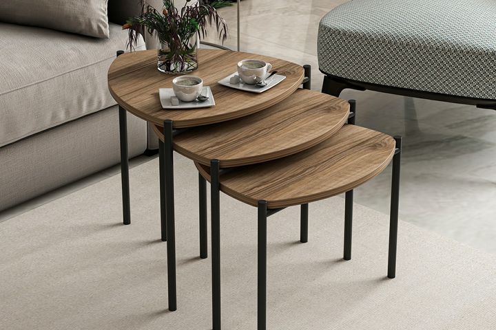 Medway Lenny Zettafelset , 3-delig, Walnoot