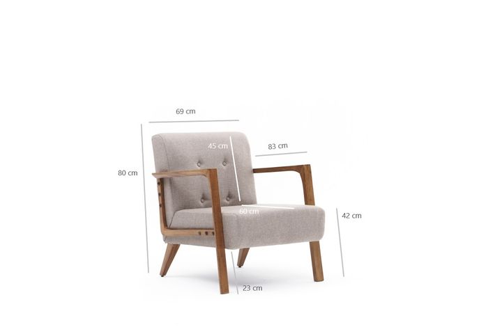 Cinque Terre Fauteuil, Creme