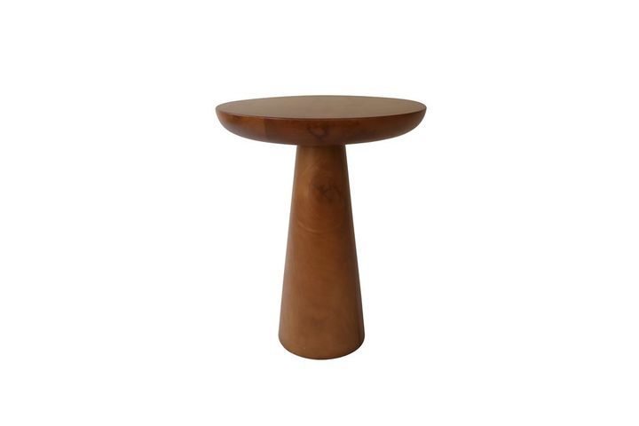 Mushroom Side Table, 50 cm, Walnut