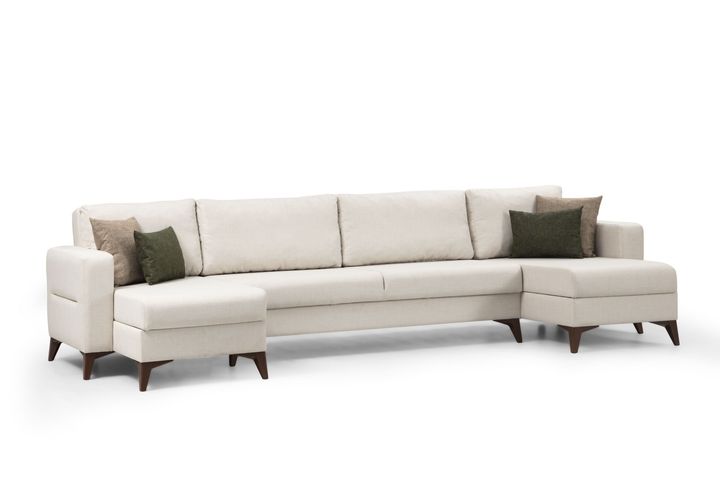 Kristal Hoekbank, Beige