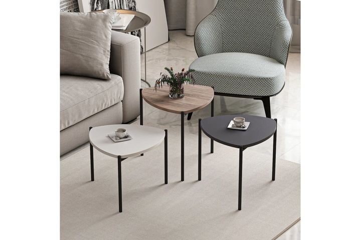 Medway Lenny Metalen Zettafels, Antraciet