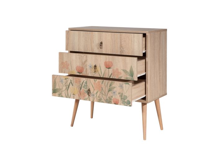 City Tulip Chest of Drawers, Oak
