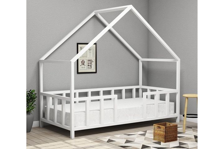 Eva White Children's Montessori Bed Frame