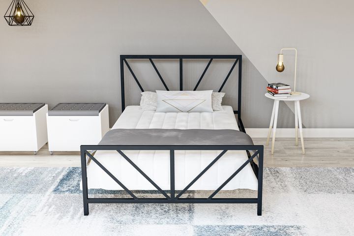 Ingolstadt Bedframe, 90x190 cm, Zwart