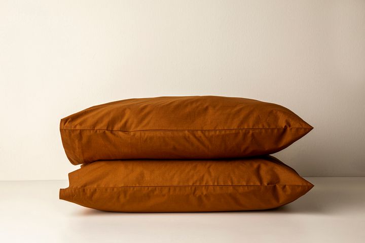 Cozy Washed Cotton Duvet Cover Set, Single Size, Terracotta
