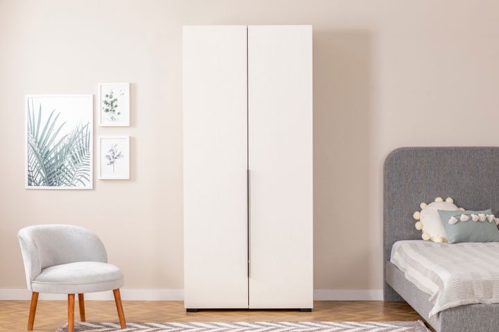 Luke 2 Door Wardrobe, White