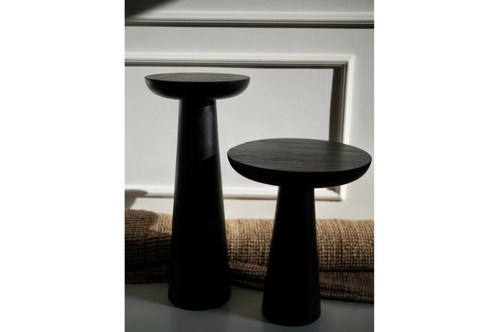 Tucas Home Mushroom Bijzettafel, 50 cm, Zwart