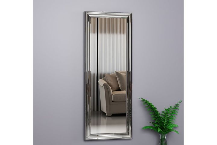 Mone Decoratieve Staande Spiegel, 40x105 cm, Zilver