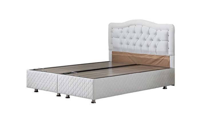 Şah New Box En Hoofdbord, Wit, 120X200