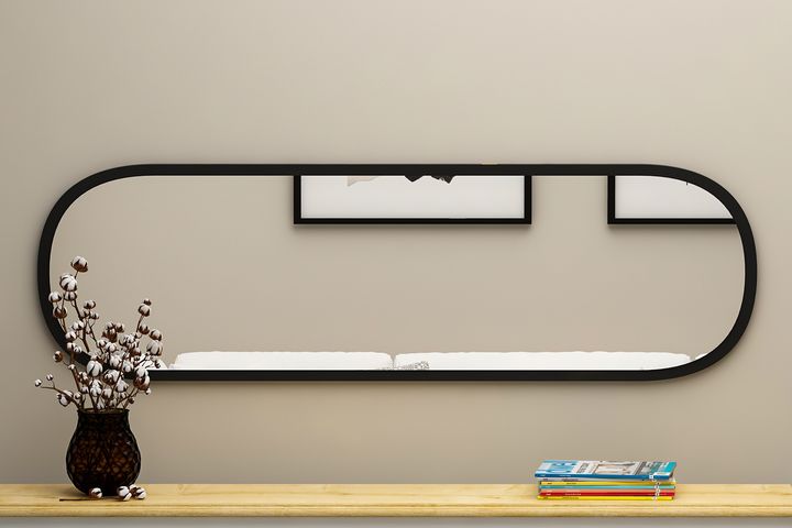 Mone Ceos Decoratieve Halspiegel, Zwart