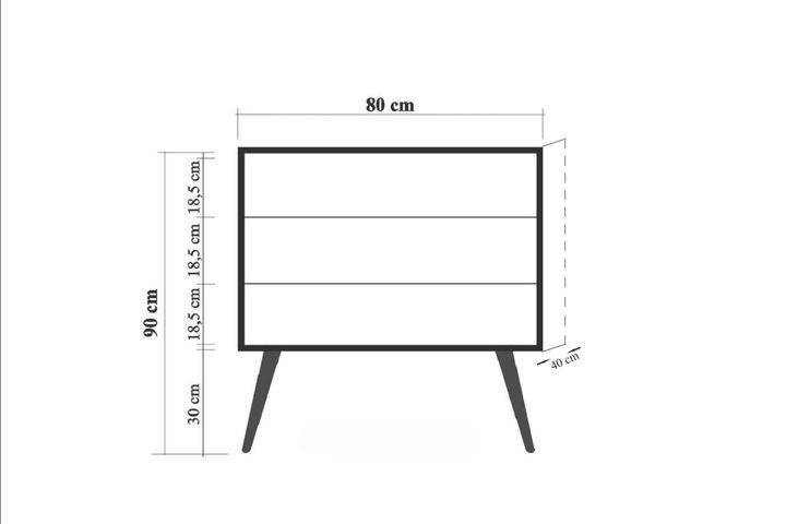 City Sun Chest of Drawers, Walnut