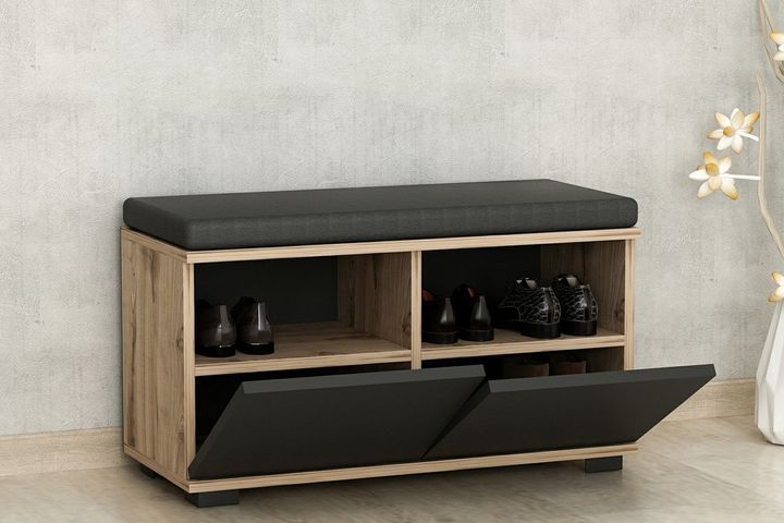 Medway Drago Schoenenkast & Kruk, Zwart