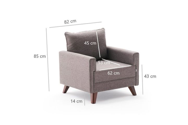 Bella Soft Fauteuil, Bruin