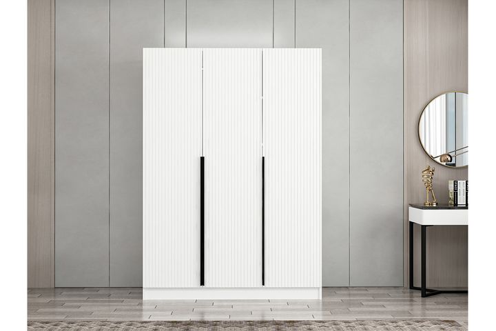 Tideway Kledingkast met 3 Deuren, 210 cm, Wit