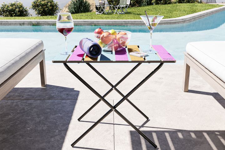 Bino Opklapbare Tuintafel, Roze