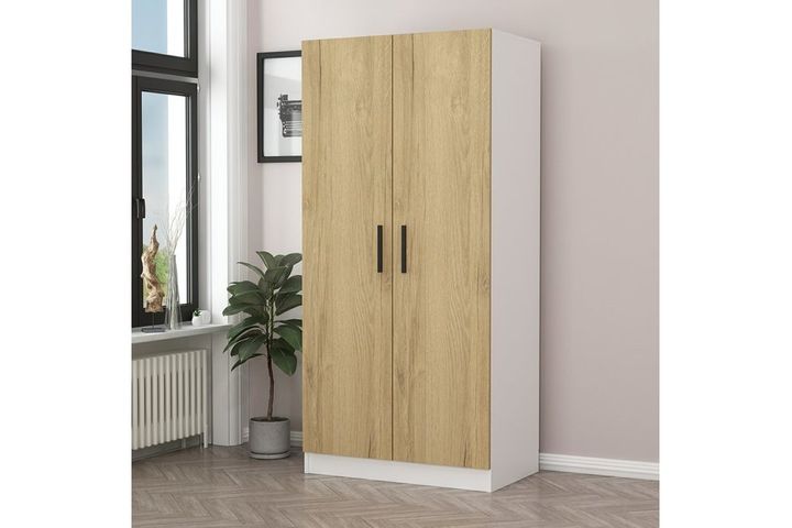 Medway Itz Kledingkast met 2 Deuren, 190 cm, Walnoot
