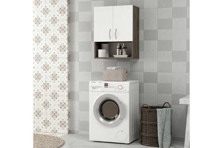 Voda Badkamermeubel, Walnoot en Wit