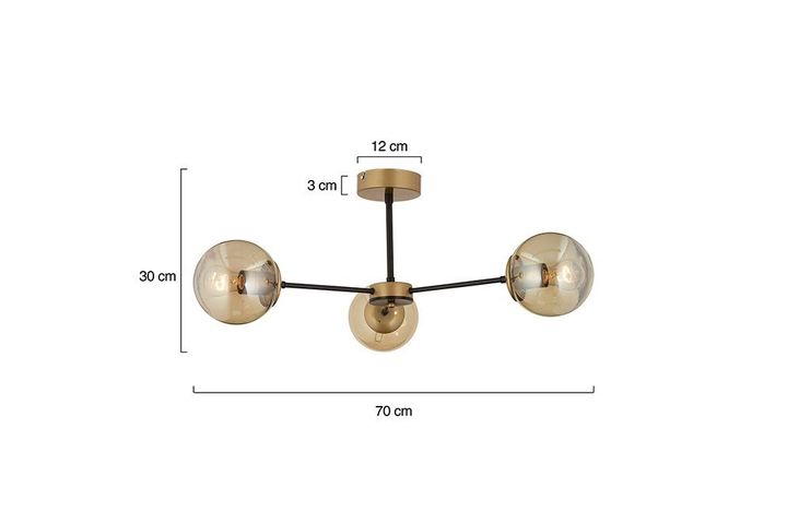 Apliqa Cassiel Hanglamp met 3 Lampjes, Zwart