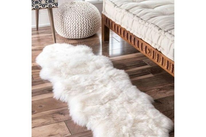 Alaska Faux Fur Rug, 60 x 180 cm, White
