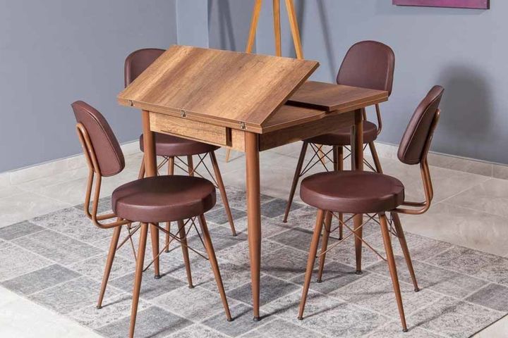 Adler Vierkante Tafel, 80x70 cm, Walnoot