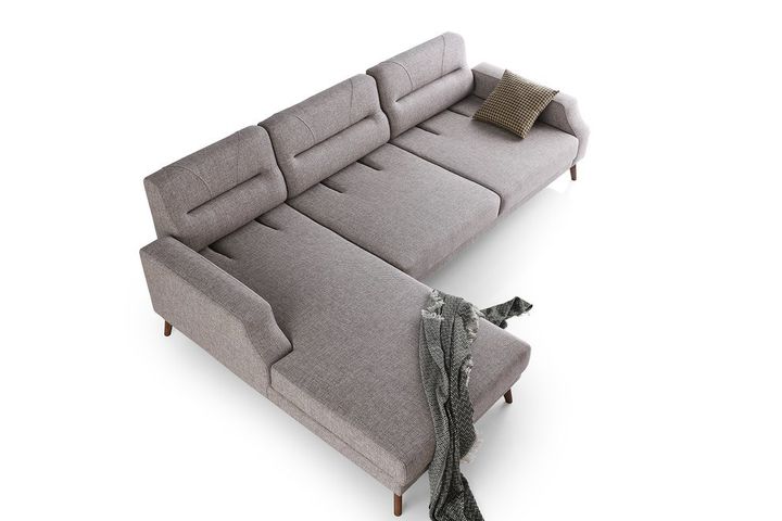 Anka Hoekbank Links, 300x170 cm, Lichtbruin (Kleurkeuze Stof In Showroom)