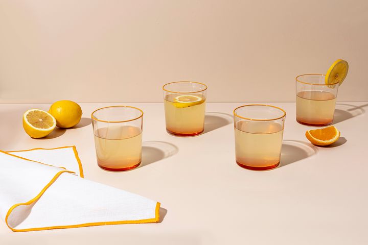 Colorato Glass Tumbler, Yellow