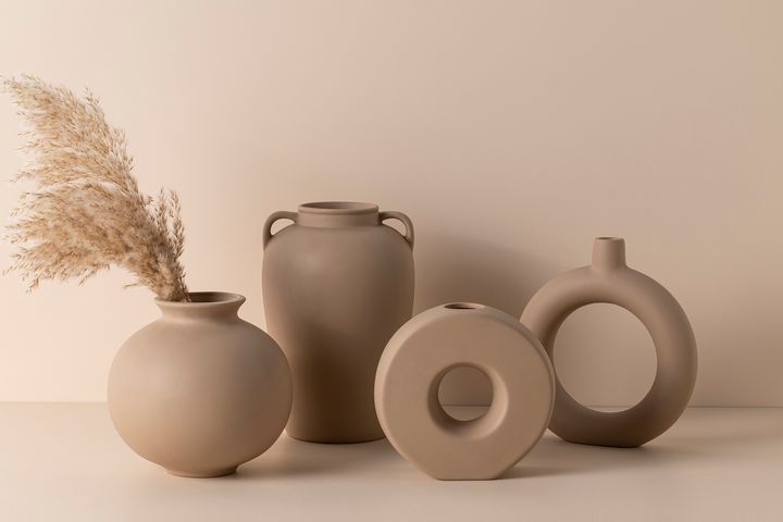 Kurve Duo Vase, Cream