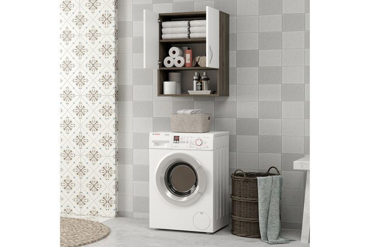 Voda Badkamermeubel, Walnoot en Wit