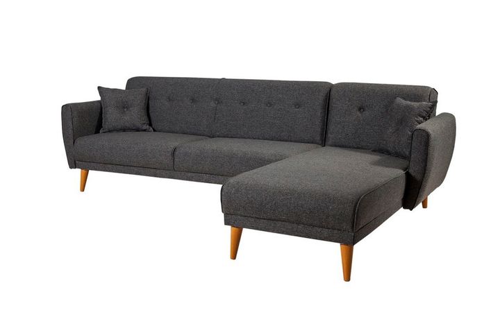 Aria Corner Sofa Bed, Charcoal