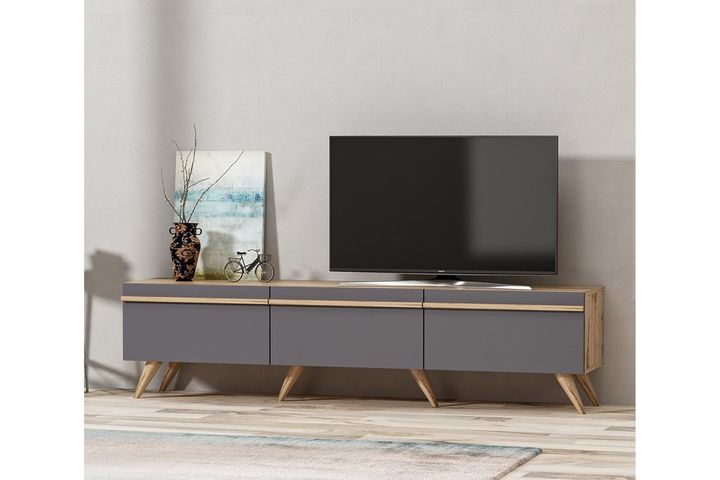 Amsterdam TV Unit, 180 cm, Grey