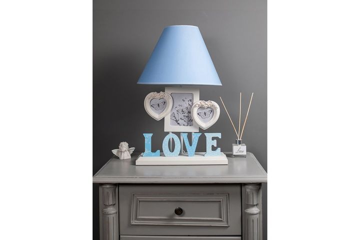 Misto Love Framed Table Lamp, Blue