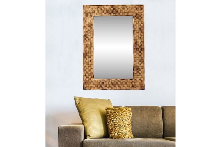 Wood Andy Decoratieve Wandspiegel , 80x60 cm